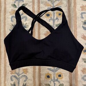 BuffBunny Black Crisscross Strappy Sports Bra